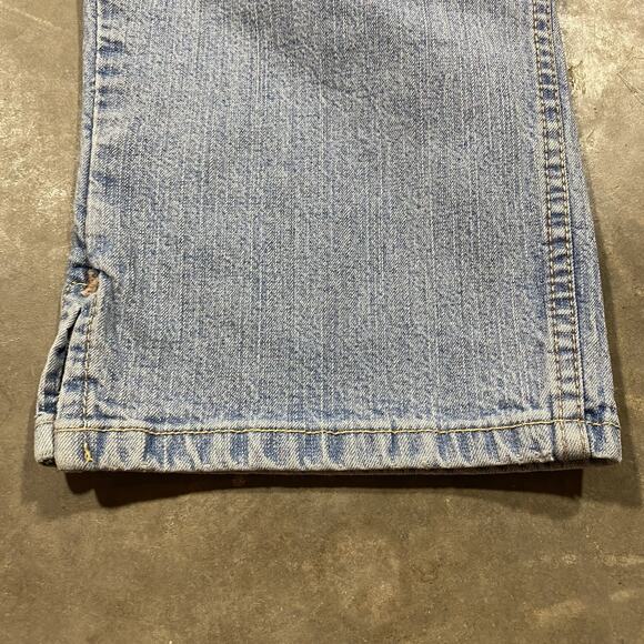 Levi Strauss Signature Stretch Jeans Light Wash 35x23 Cropped Y2K - Picture 2 of 13